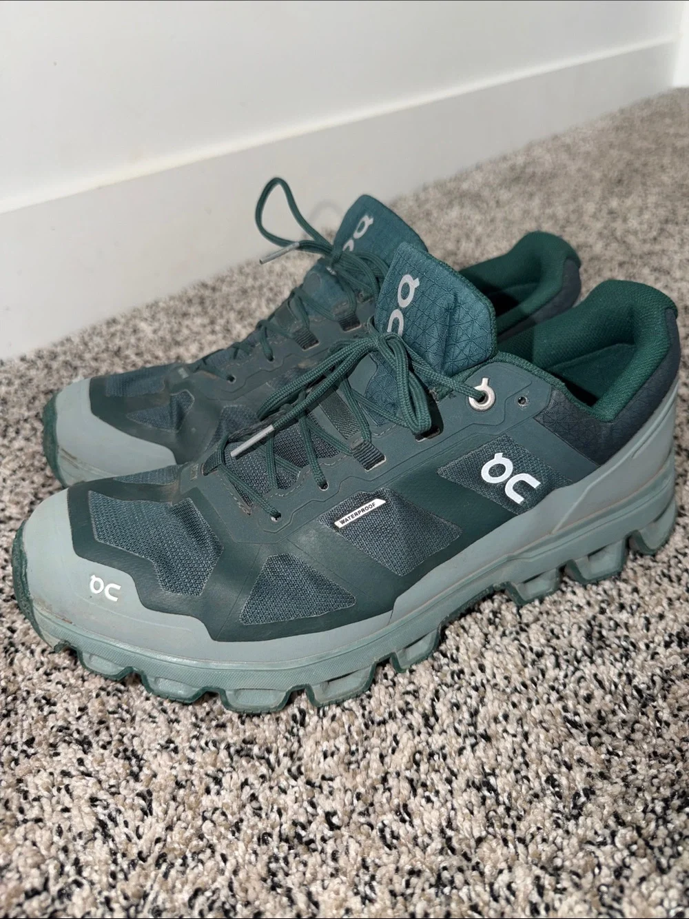 On Cloudventure Waterproof Green Trail Shoes Missiongrip Women’s Size 11